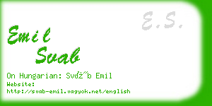 emil svab business card